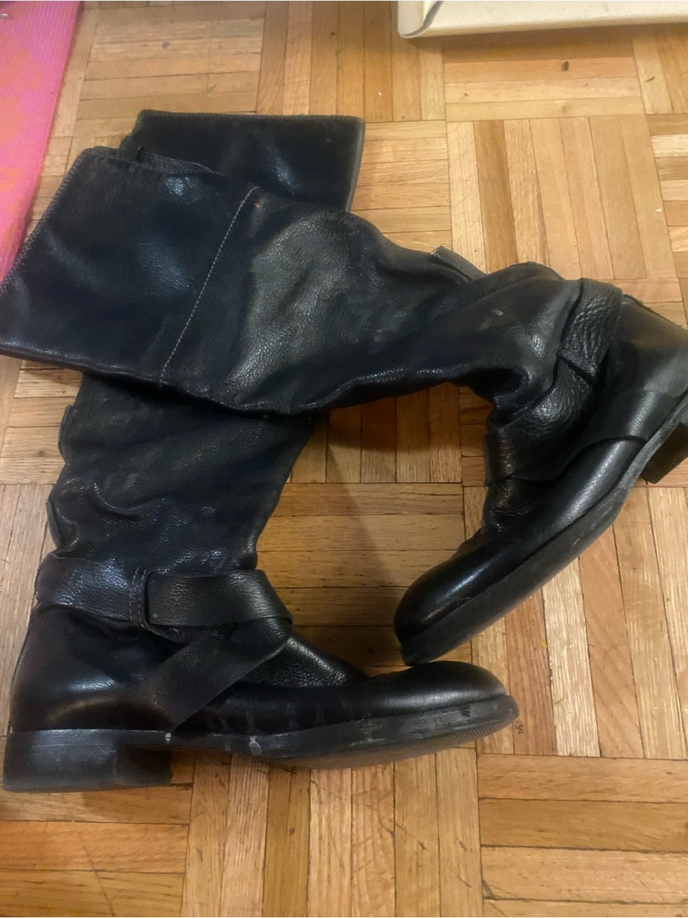 Authentic Chloe Black Leather Combat/Moto Boots